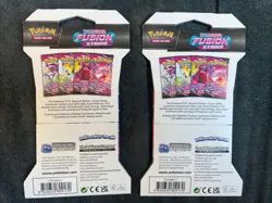 LOT OF 2 Pokemon TCG Sword & Shield 08 Fusion Strike Sleeved Booster Packs 820650809170 - Image 2