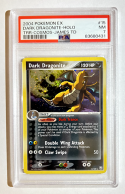 2004 POKEMON EX TEAM ROCKET RETURNS #15 DARK DRAGONITE-HOLO PSA 7 TCG - Image 1