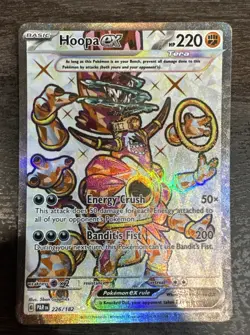 Pokemon TCG Paradox Rift Ultra Rare Full Art Holo Hoopa ex #226/182 NM/Mint - Image 1