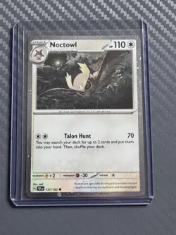 Pokemon - Noctowl 127/162 - Temporal Forces - Cosmos Foil Promo Card - Image 2