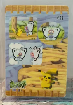 Pikachu Butterfree Fancy Graffiti Bandai Sealdass Japanese Pokemon (1998) - NM - Image 1