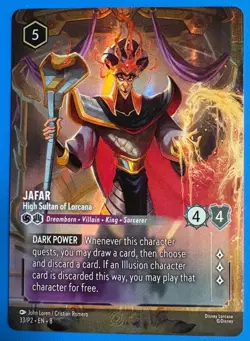Jafar - High Sultan of Lorcana (Store Championship) 33/P2 Disney +3 card playset - Image 2