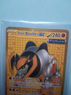 Pokemon TCG '24 Iron Boulder ex 217/162 Hyper Gold Ultra Rare Temporal Forces NM - Image 4