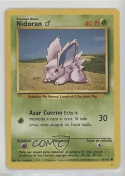 Nidoran M Spanish Pokemon Base Set #55 1999 READ - Image 1