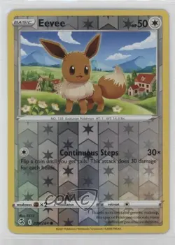 Eevee Reverse Foil Pokemon Sword & Shield Fusion Strike #205 - Image 1