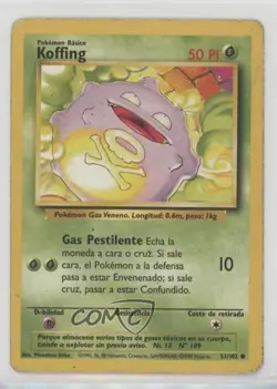 Koffing Spanish Pokemon Base Set #51 1999 READ - Image 1
