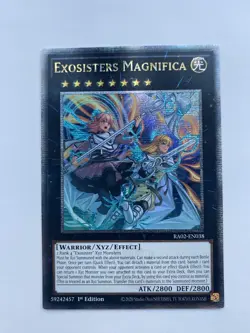 YUGIOH EXOSISTERS MAGNIFICA QUARTER CENTURY SECRET RARE 1ST NM RA02-EN038 - Image 1