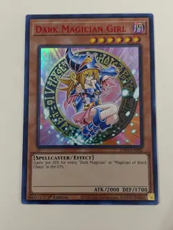 Yugioh - Dark Magician Girl - 1st Edition Ultra Rare Red NM - Free Holo Card - Image 1