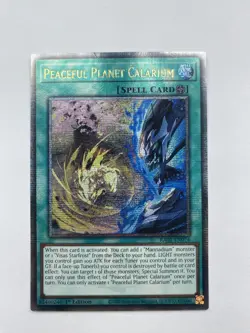 Yugioh Peaceful Planet Calarium RA02-EN074 Quarter Century Secret 1ST ED - Image 1