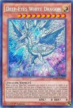 Yugioh - Deep-Eyes White Dragon - 1st Edition Secret Rare NM - Free Holo Card - Image 1