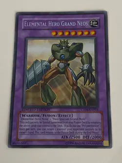 Yugioh Elemental HERO Grand Neos - Limited Edition Secret Rare LP - Free Holo - Image 1