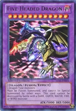 Yugioh - Five-Headed Dragon - Limited Edition Ultra Rare NM - Free Holo Card - Image 1