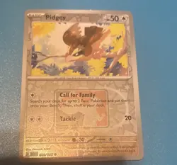 Pokemon League Pidgey Play! Promo Stamped Reverse Holo Card 016/165 Mew 151 LP - Image 2
