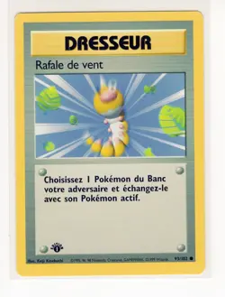 ~FR~ FRENCH Rafale de vent 1st Edition Base Set 93/102 Pokemon Card (C1) - Image 1