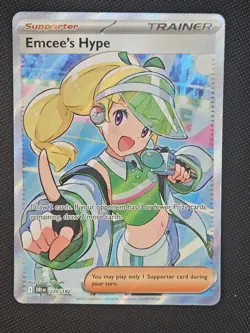 Emcee's Hype 220/182 Sv10: Destined Rivals Holo Card Mint Condition - Image 1