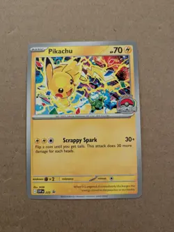 Pikachu 2025 World Championships PROMO Card SVP EN 225 Pokemon Worlds Nintendo - Image 2