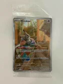 Mimikyu 075 Full Art Black Star Promo Paldean Fates Pokemon Card SEALED - Image 1