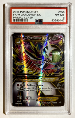 Pokemon TCG M Gardevoir EX Full Art Holo Card 156/160 XY-Primal Clash PSA 8 - Image 1