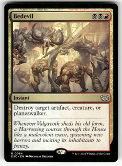 BEDEVIL #84 (RARE) MTG COMMANDER: DUSKMOURN: HOUSE OF HORROR - Image 1