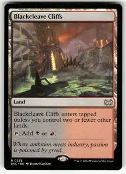 BLACKCLEAVE CLIFFS #263 (RARE) MTG COMMANDER: DUSKMOURN: HOUSE OF HORROR - Image 1