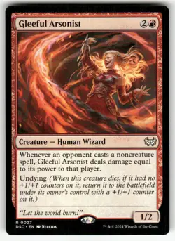 GLEEFUL ARSONIST #27 (RARE) MTG COMMANDER: DUSKMOURN: HOUSE OF HORROR - Image 1