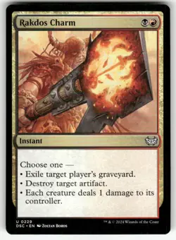 RAKDOS CHARM #229 (UNCOMMON) MTG COMMANDER: DUSKMOURN: HOUSE OF HORROR - Image 1