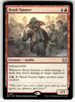 BRASH TAUNTER #161 (RARE) MTG COMMANDER: DUSKMOURN: HOUSE OF HORROR - Image 1