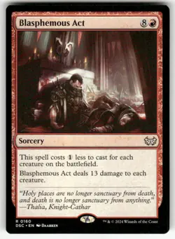 BLASPHEMOUS ACT #160 (RARE) MTG COMMANDER: DUSKMOURN: HOUSE OF HORROR - Image 1