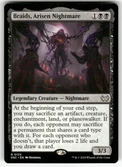 BRAIDS, ARISEN NIGHTMARE #133 (RARE) MTG COMMANDER: DUSKMOURN: HOUSE OF HORROR - Image 1
