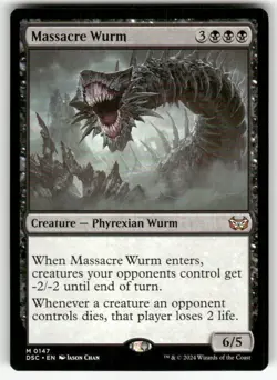MASSACRE WURM #147 (MYTHIC RARE) MTG COMMANDER: DUSKMOURN: HOUSE OF HORROR - Image 1