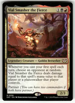 VIAL SMASHER THE FIERCE #239 (MYTHIC RARE) MTG COMMANDER: DUSKMOURN - Image 1