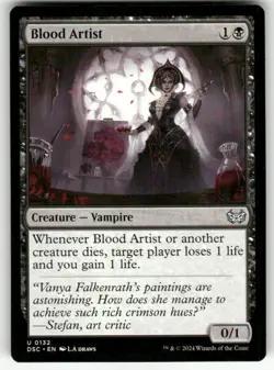 BLOOD ARTIST #132 (UNCOMMON) MTG COMMANDER: DUSKMOURN: HOUSE OF HORROR - Image 1