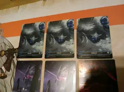 6 Galaxy FOIL Borderless Full Art Lands 3x Island 2x Swamp 1x Mountain EOE MTG M - Image 2