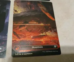 6 Galaxy FOIL Borderless Full Art Lands 3x Island 2x Swamp 1x Mountain EOE MTG M - Image 3