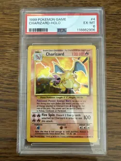 1999 Pokemon TCG Charizard Base Set Holo Rare Card 4/102 - Image 1