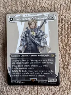 Dion, Bahamut's Dominant Showcase Borderless Final Fantasy MTG NM - Image 1