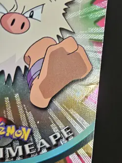 Primeape Foil TOPPS Series 1 Black Logo #57 Pokemon Card TCG HP Creased - Image 3