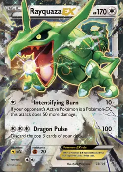 Rayquaza EX Holo Rare EX XY6: Roaring Skies 75/108 NM - Pokemon TCG - Image 1