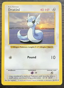Dratini 026/102 Pokemon TCG WOTC Base Set (Shadowless) Regular MINT - Image 1