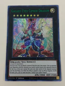 Yugioh Galaxy-Eyes Cipher Dragon - 1st Edition Ultra Rare Green NM - Free Holo - Image 1