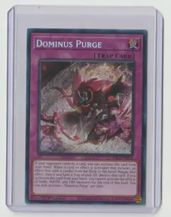 YugiOh Dominus Purge Trap Card / INFO-EN078 / Secret Rare / 1st Edition - Image 1