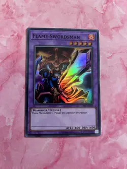 Yugioh: Flame Swordsman - Super Rare - LOB-EN003 - Near Mint - Image 1