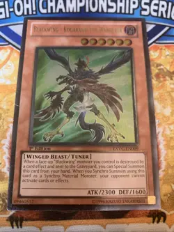 Yugioh Blackwing - Kogarashi The Wanderer EXVC-EN009 Ultimate 1st Edition MP - Image 1