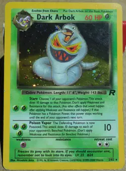 Dark Arbok 2/82 Rare Holo Team Rocket Set Pokemon Card LP - Image 1
