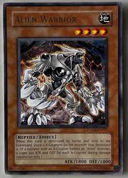 YuGiOh! ALIEN WARRIOR Card Lightly Played POTD-EN027 - Image 1