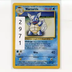 Pokemon TCG Wartortle 042/102 WotC Base Set Unlimited Regular Card EN-LP 1999 - Image 3