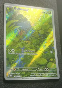 POKEMON CARD 2023 BULBASAUR FULL ART IR 166/165 SCARLET & VIOLET 151 - Image 2