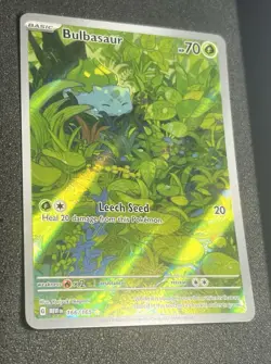 POKEMON CARD 2023 BULBASAUR FULL ART IR 166/165 SCARLET & VIOLET 151 - Image 4