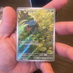 POKEMON CARD 2023 BULBASAUR FULL ART IR 166/165 SCARLET & VIOLET 151 - Image 3