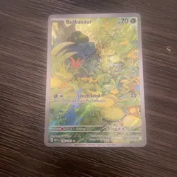 POKEMON CARD 2023 BULBASAUR FULL ART IR 166/165 SCARLET & VIOLET 151 - Image 4